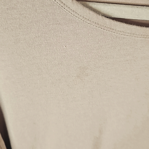 Worthington Brown/Tan Ruffle Sleeve Shirt Size Large - Picture 5 of 8